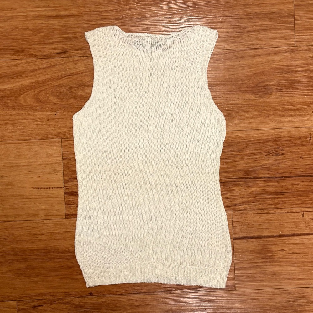 Theory Sleeveless Sweater in Cream size Small - Picture 4 of 6